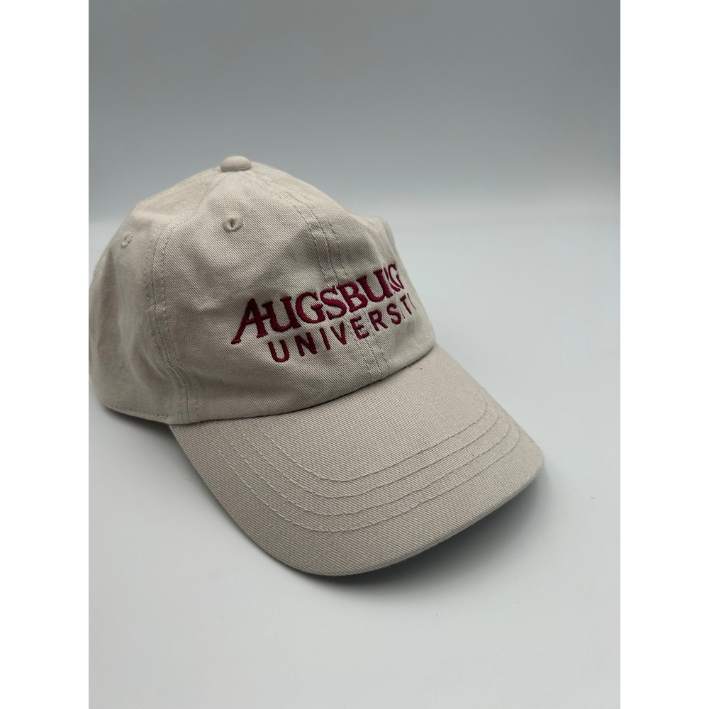 Augsburg University Cobra Caps Tan Maroon Embroidered Adjustable Dad Hat B1092